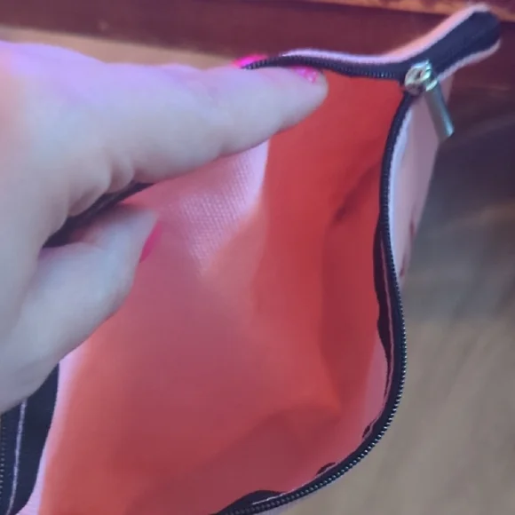 Pink Pouch with Red Text - Picture 2 of 4